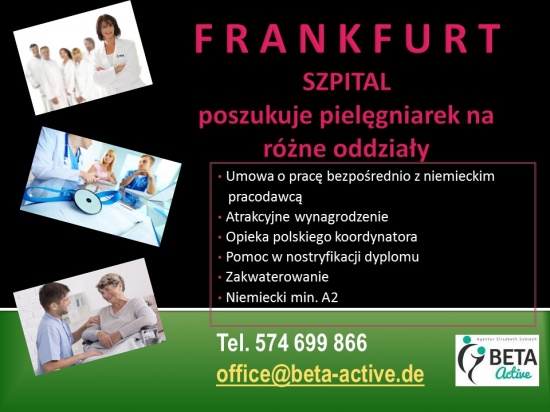 Pielęgniarka – praca w szpitalu we Frankfurcie 